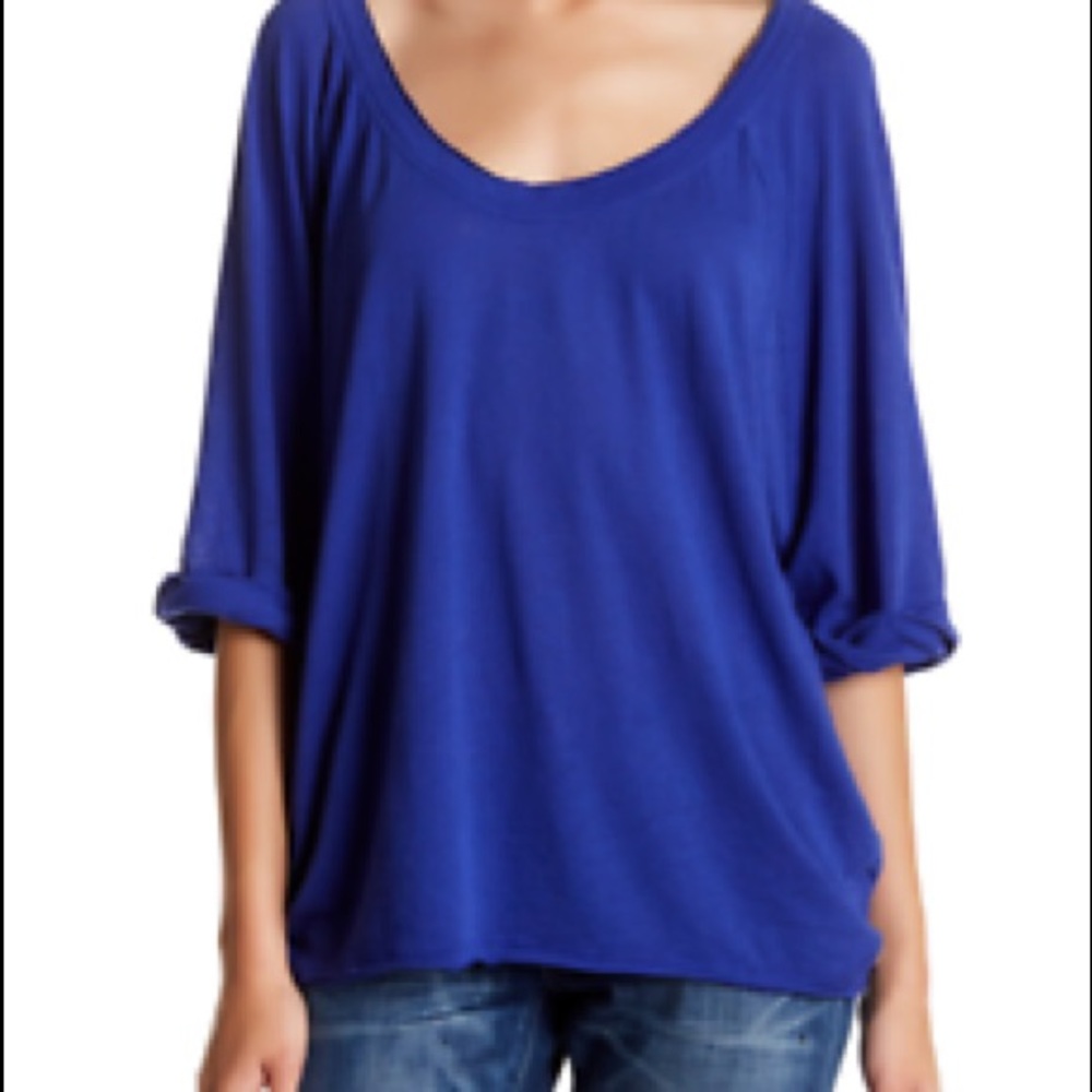 We the free slouchy  big blue t